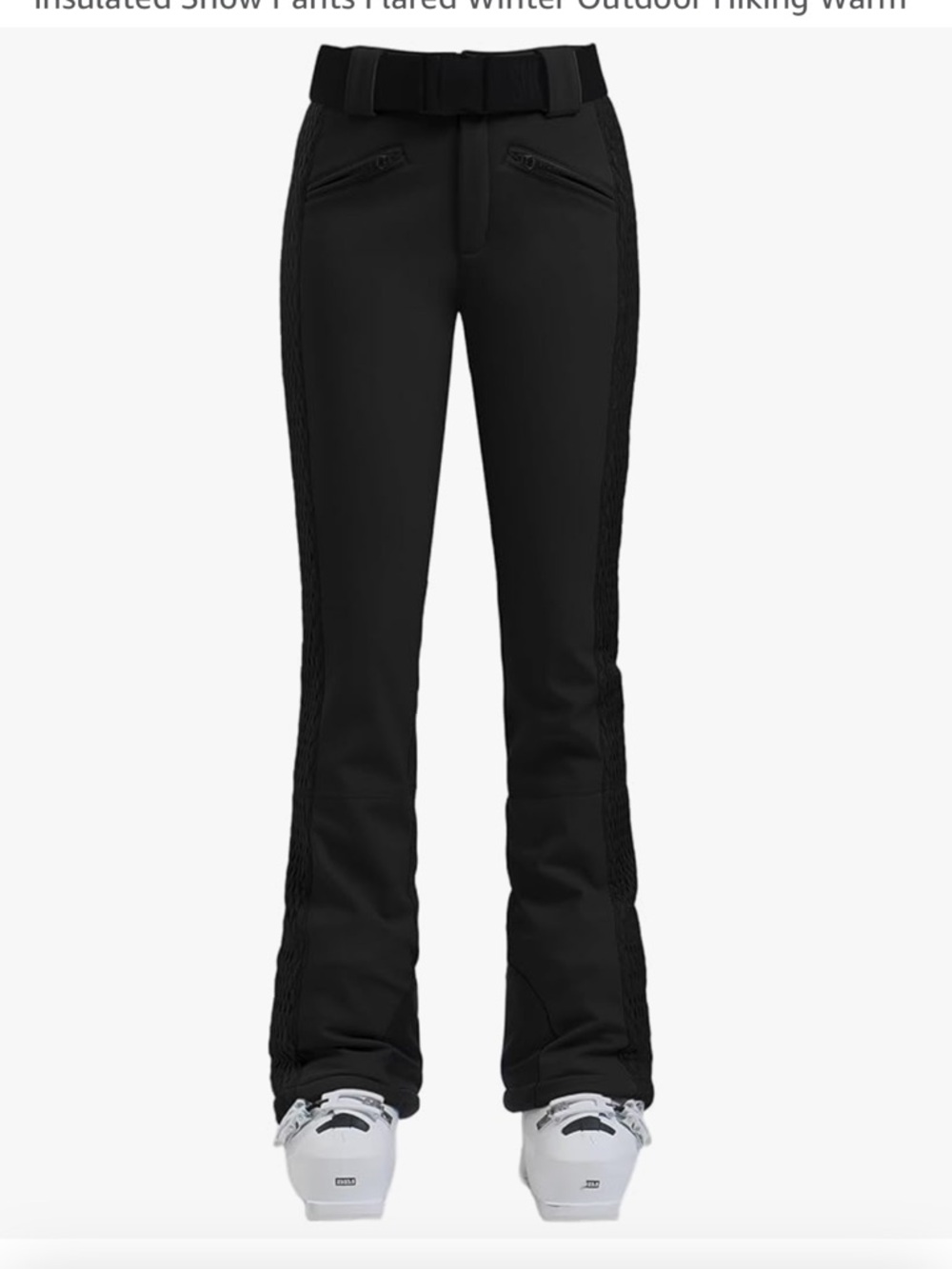 Women's Black Insulated Ski Pants